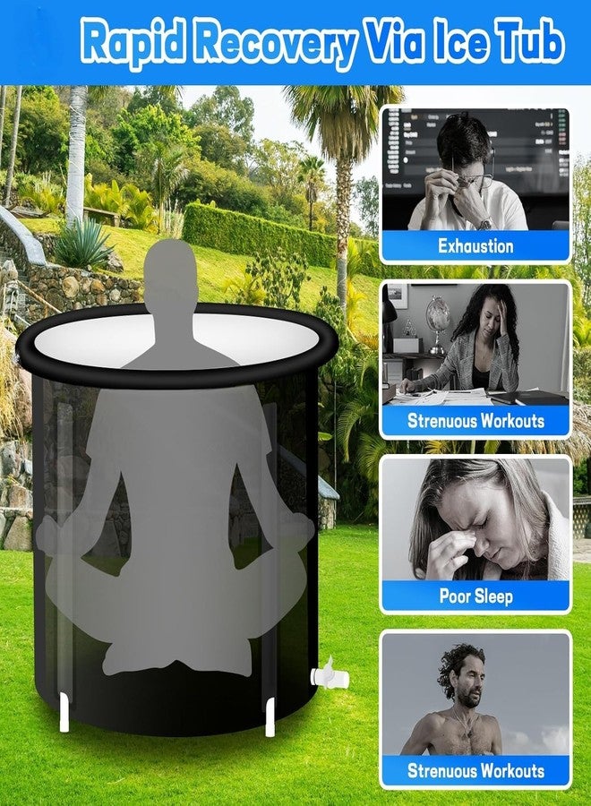 Calyrex حوض استحمام ثلجي محمول من كاليركس للاستخدام الخارجي للرياضيين / برميل ثلج / حوض غطس بارد / حوض استحمام قابل للطي للبالغين - Image 3